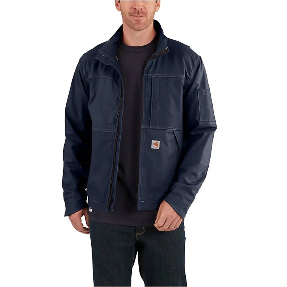 Men's Carhartt XL Tall FR JACKET FLAME RESISTANT Model No. 0J2179-FRM $244 Navy